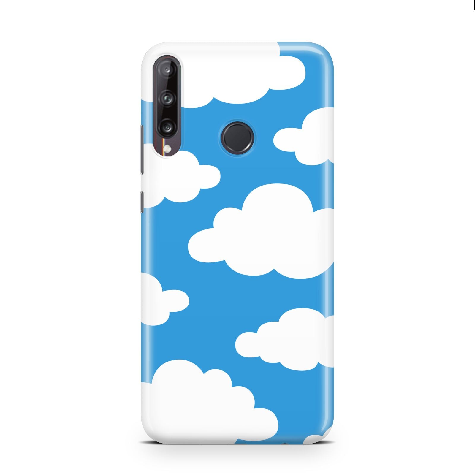 Cartoon Clouds and Blue Sky Huawei P40 Lite E Phone Case