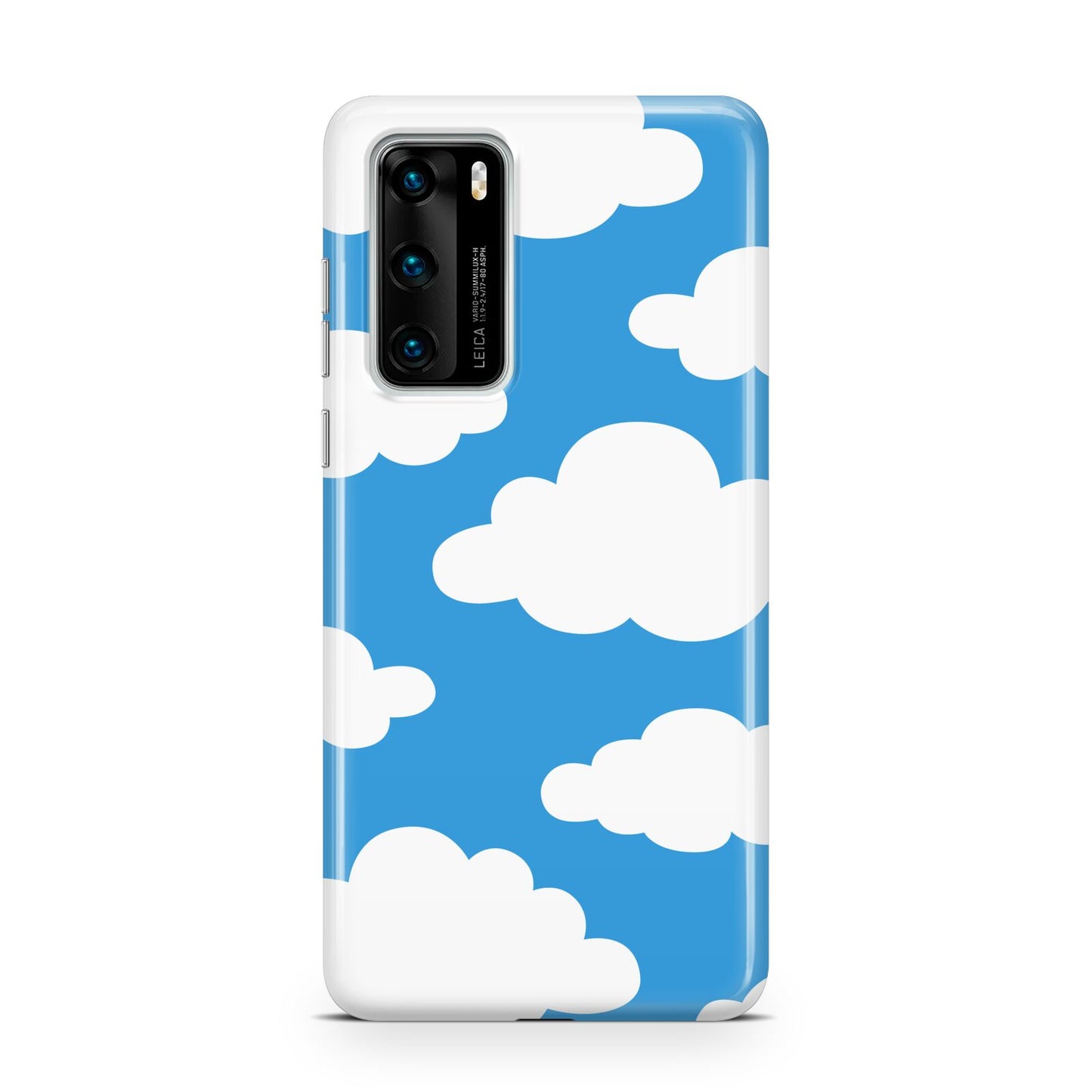 Cartoon Clouds and Blue Sky Huawei P40 Phone Case