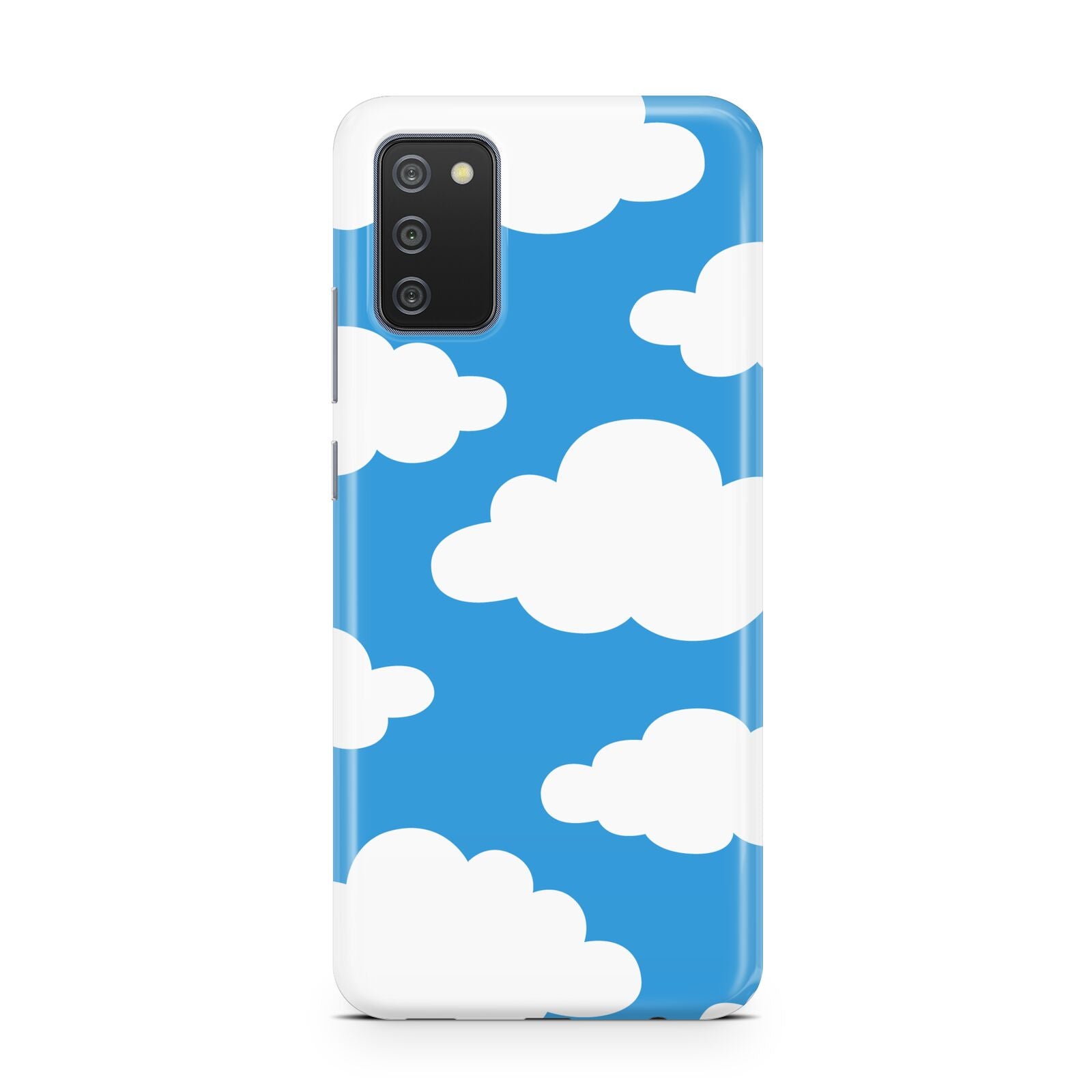 Cartoon Clouds and Blue Sky Samsung A02s Case