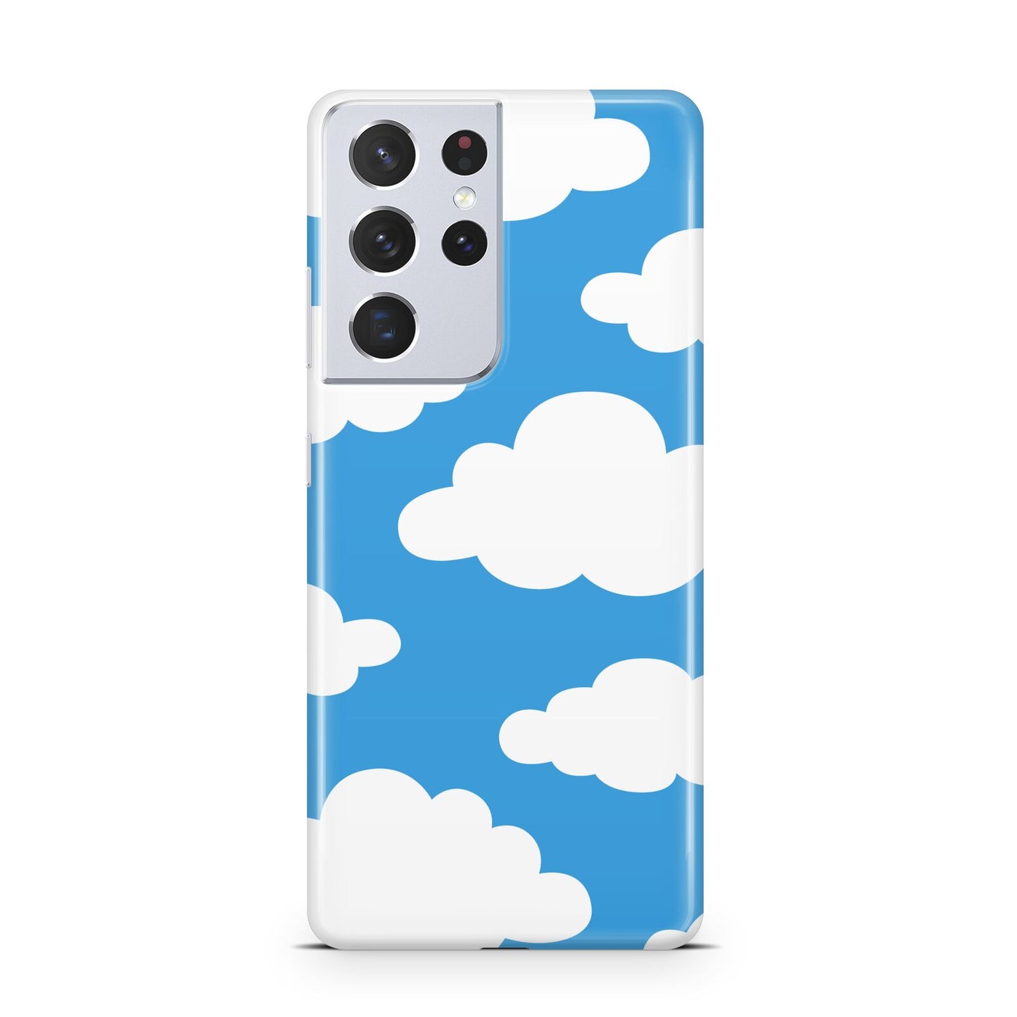 Cartoon Clouds and Blue Sky Samsung S21 Ultra Case