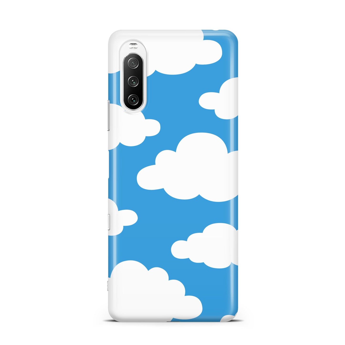 Cartoon Clouds and Blue Sky Sony Xperia 10 III Case