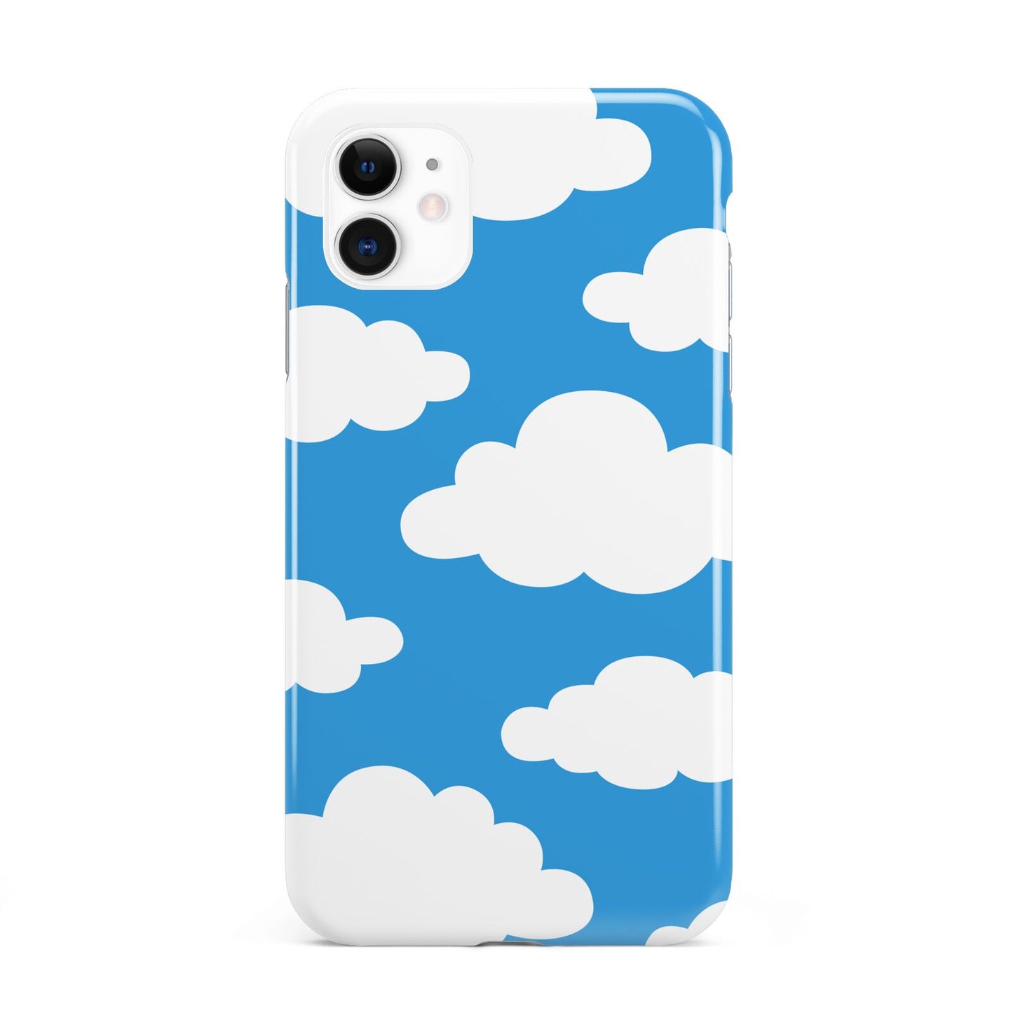 Cartoon Clouds and Blue Sky iPhone 11 3D Tough Case