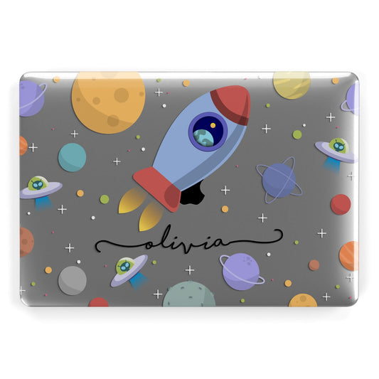 Cartoon Space Artwork with Name Apple MacBook Case