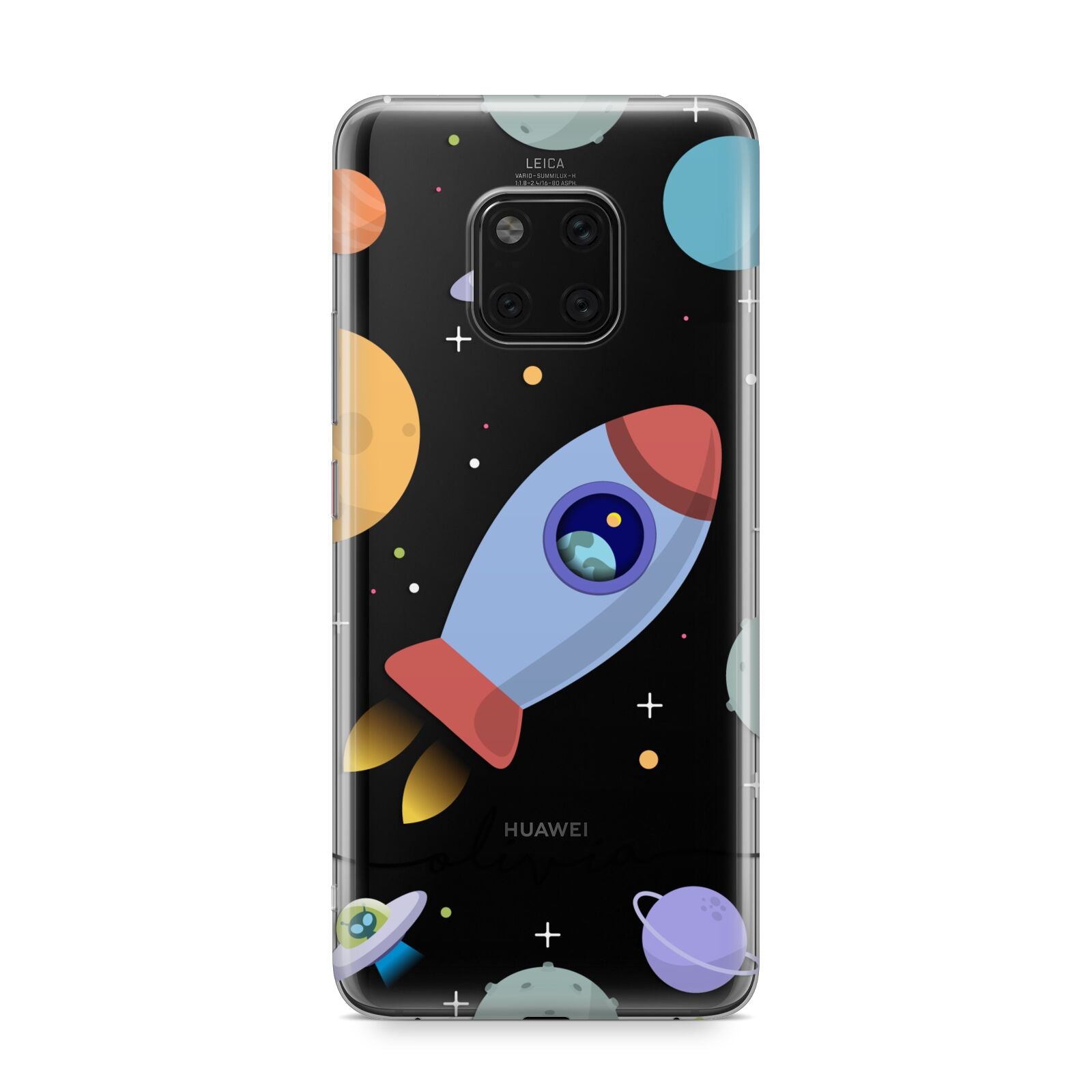 Cartoon Space Artwork with Name Huawei Mate 20 Pro Phone Case