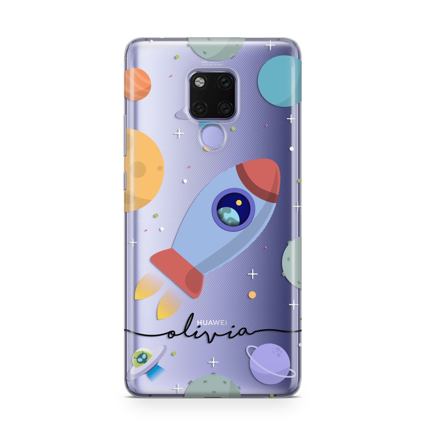 Cartoon Space Artwork with Name Huawei Mate 20X Phone Case