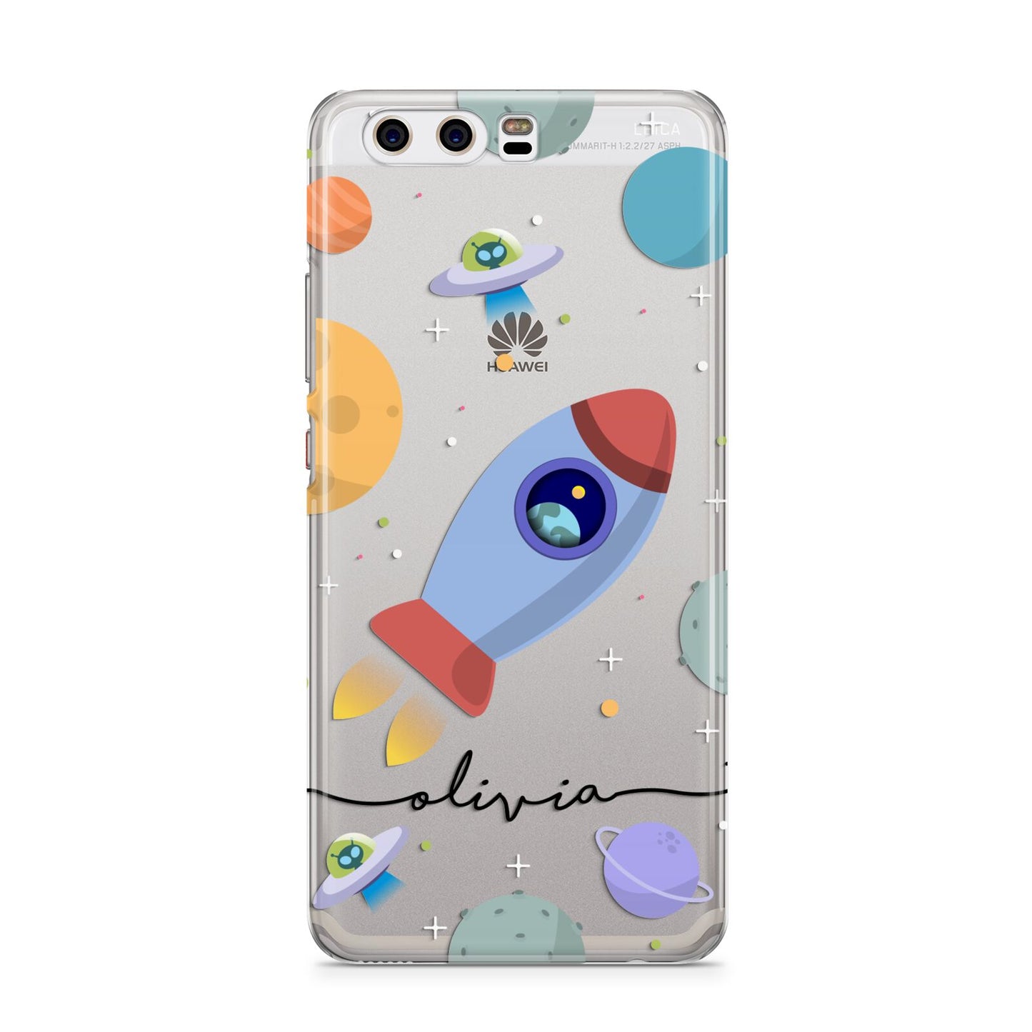 Cartoon Space Artwork with Name Huawei P10 Phone Case