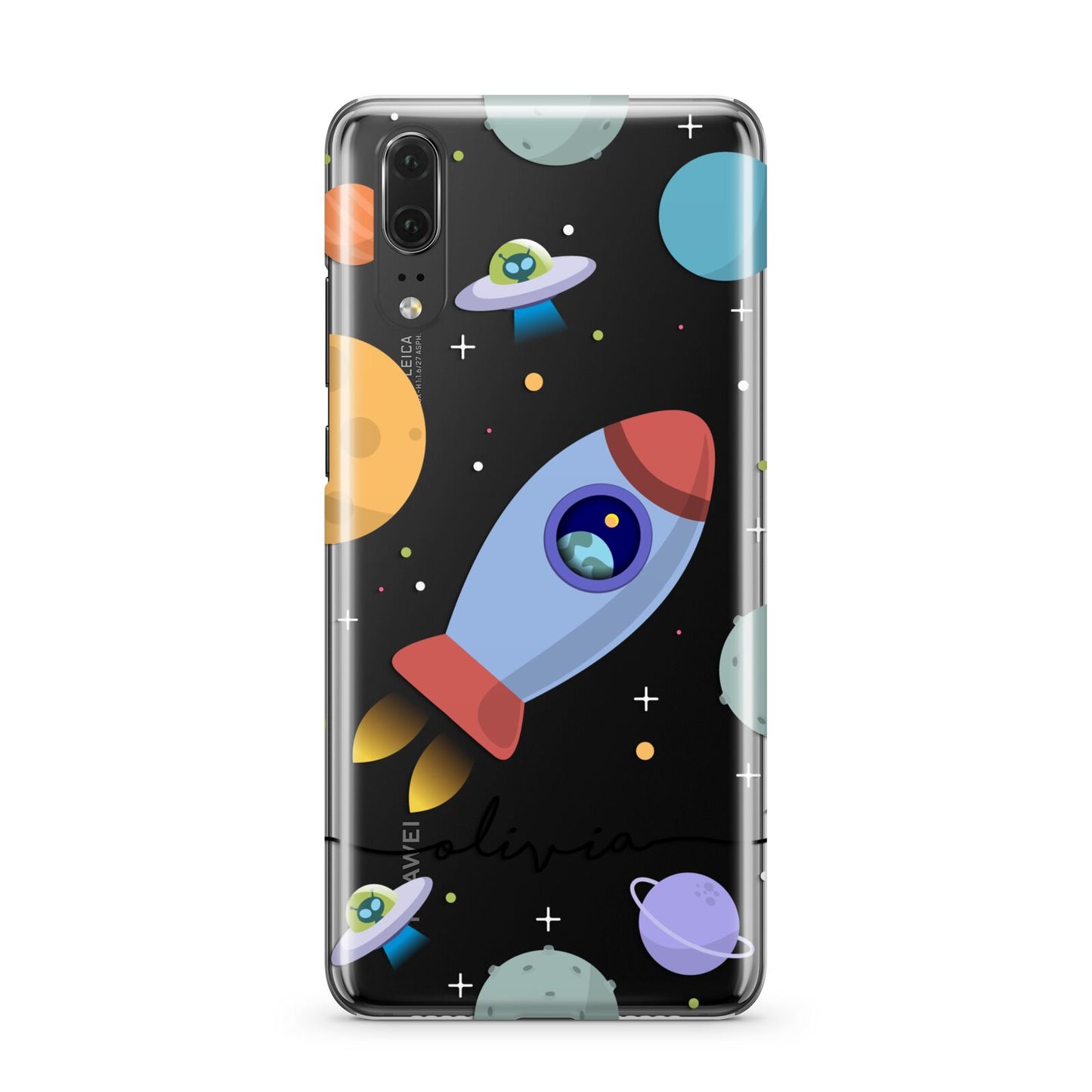 Cartoon Space Artwork with Name Huawei P20 Phone Case