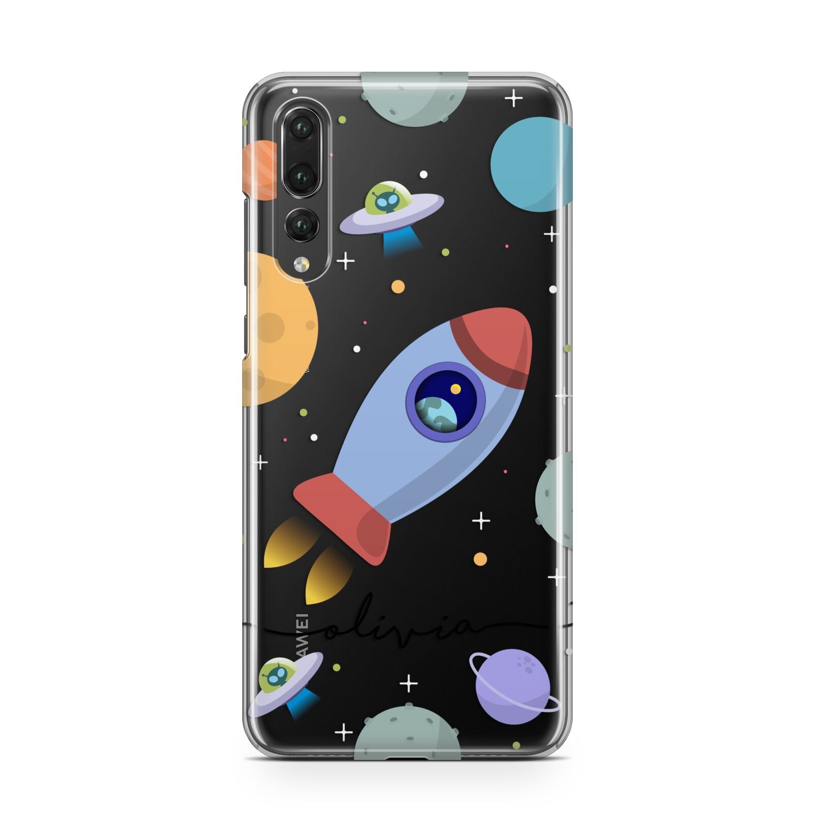 Cartoon Space Artwork with Name Huawei P20 Pro Phone Case