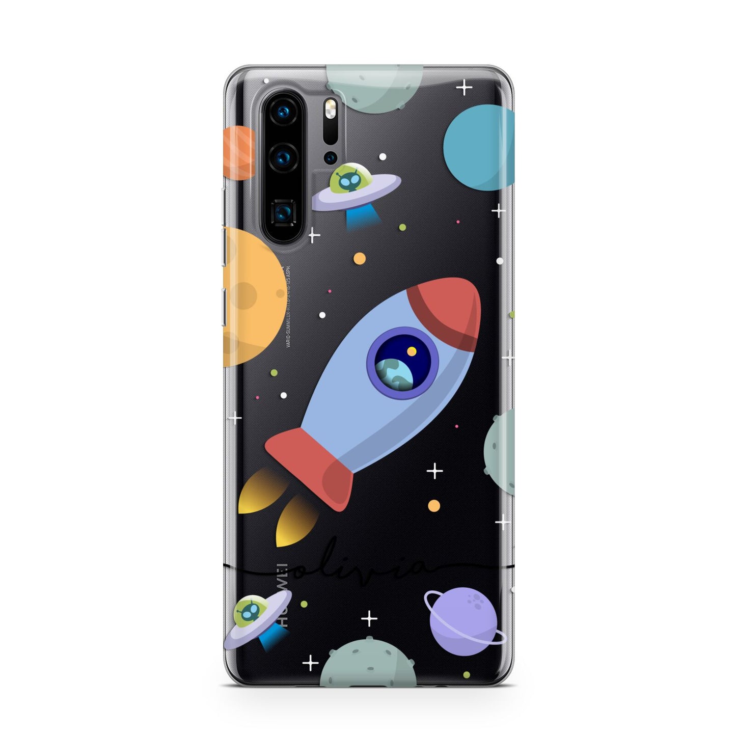 Cartoon Space Artwork with Name Huawei P30 Pro Phone Case