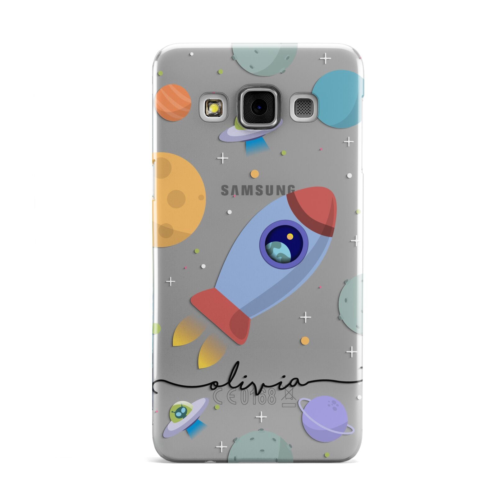 Cartoon Space Artwork with Name Samsung Galaxy A3 Case