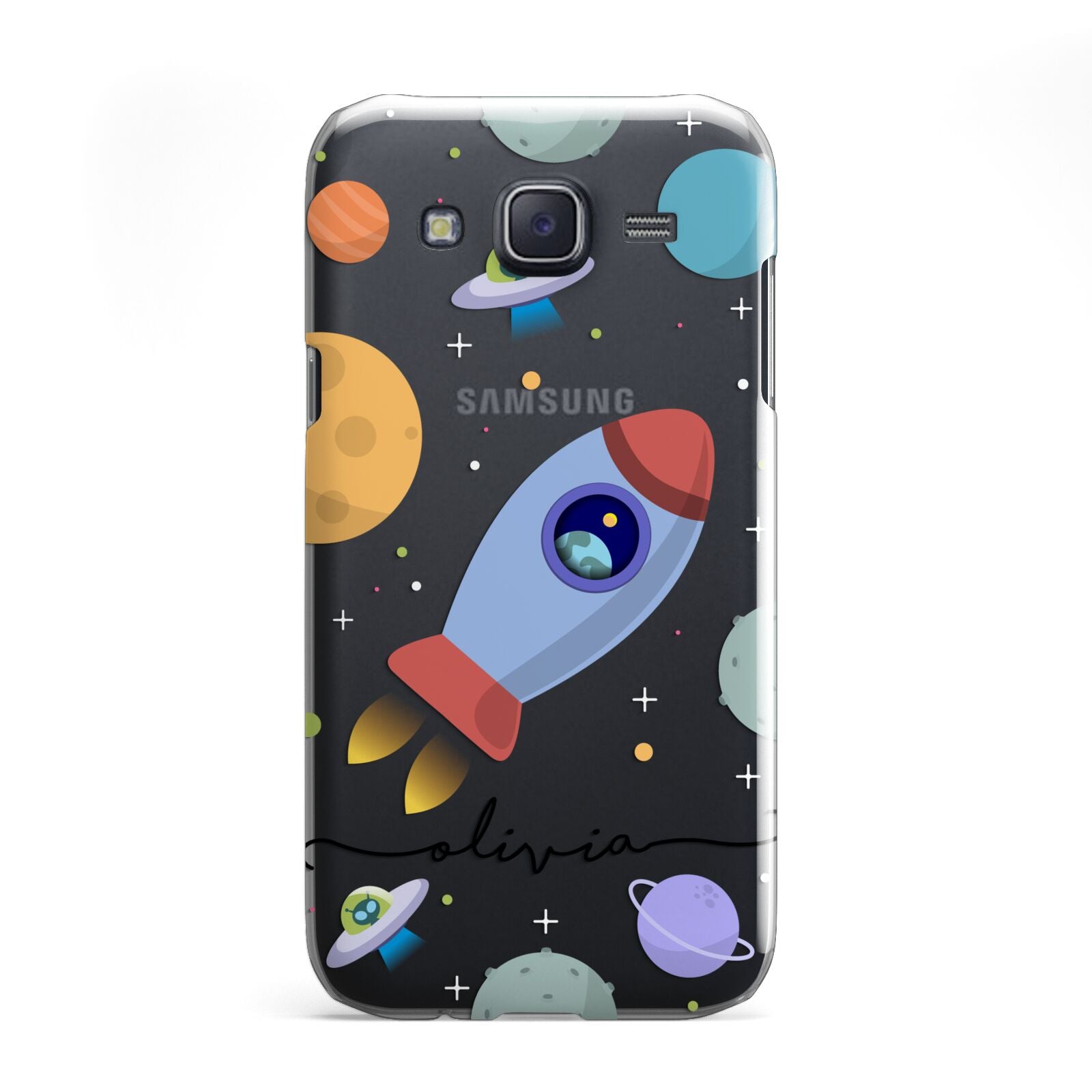 Cartoon Space Artwork with Name Samsung Galaxy J5 Case