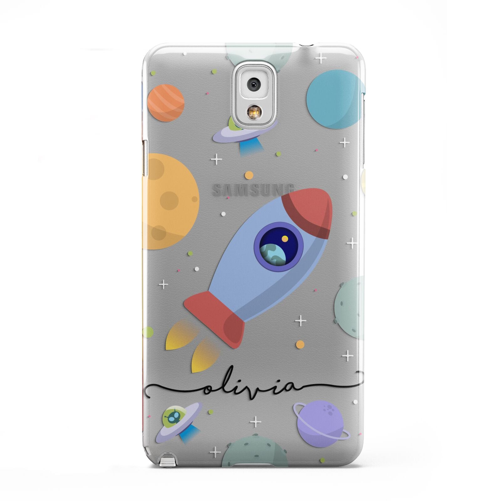 Cartoon Space Artwork with Name Samsung Galaxy Note 3 Case