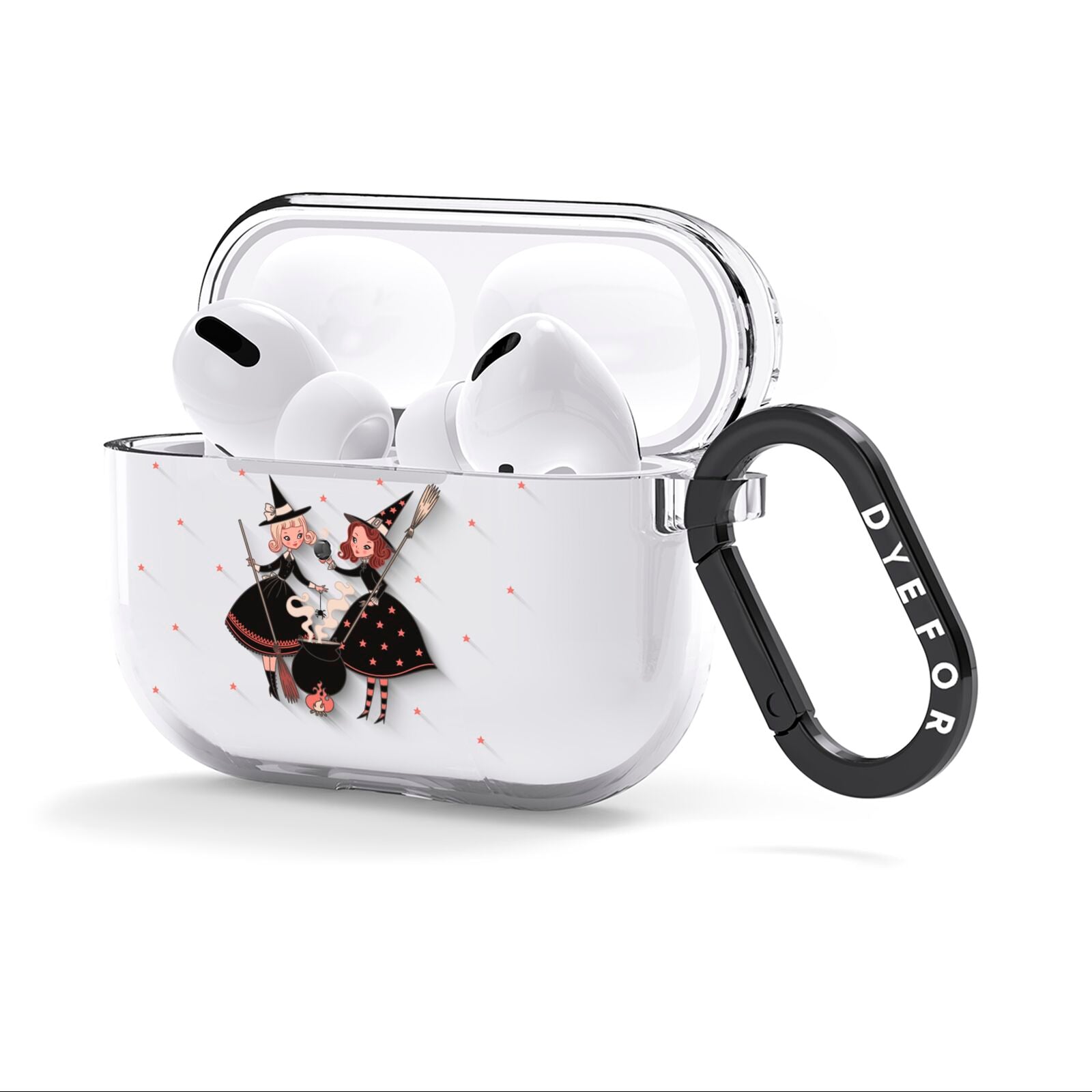 Cartoon Witch Girls AirPods Clear Case 3rd Gen Side Image