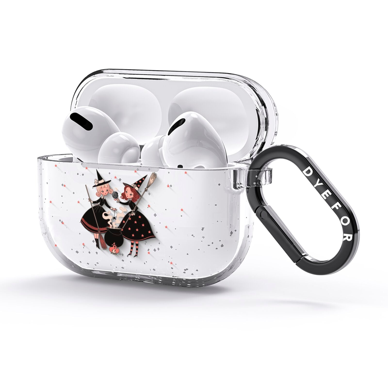 Cartoon Witch Girls AirPods Glitter Case 3rd Gen Side Image