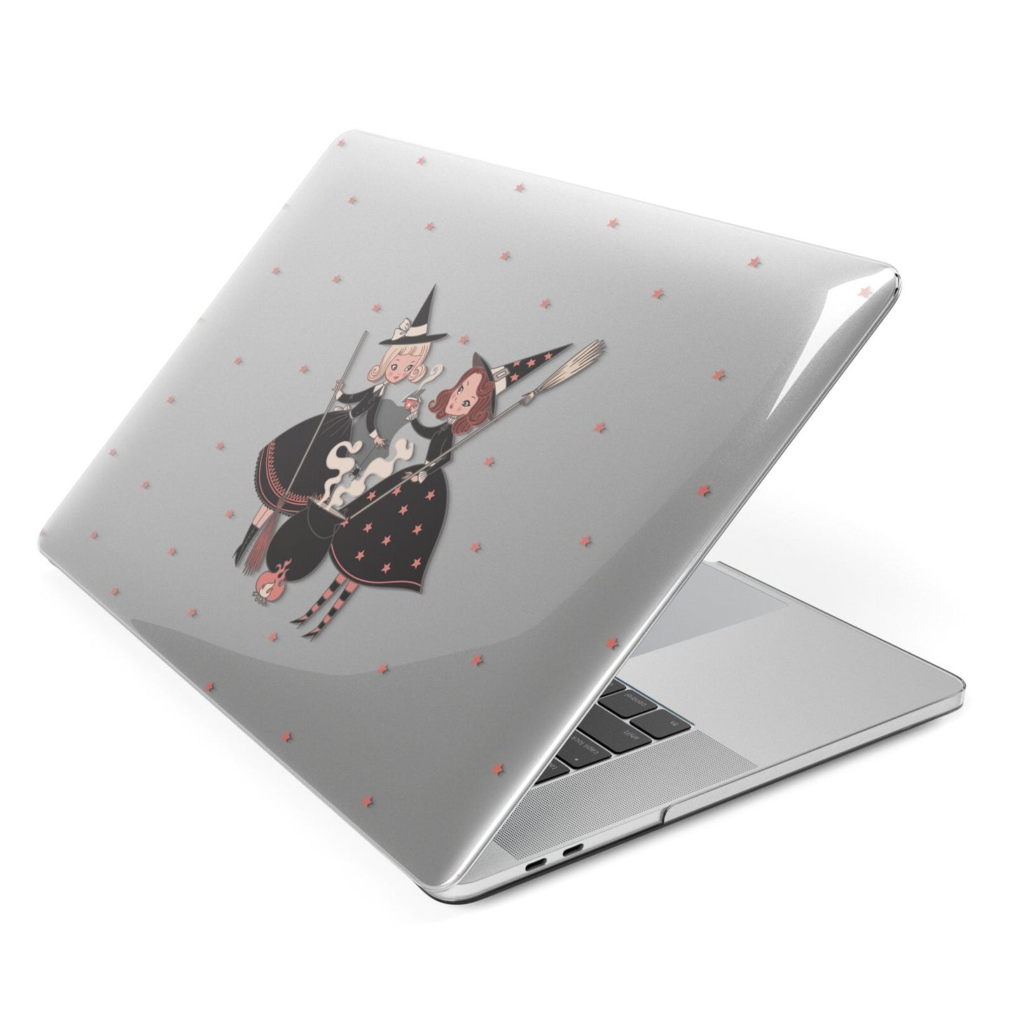 Cartoon Witch Girls Apple MacBook Case Side View