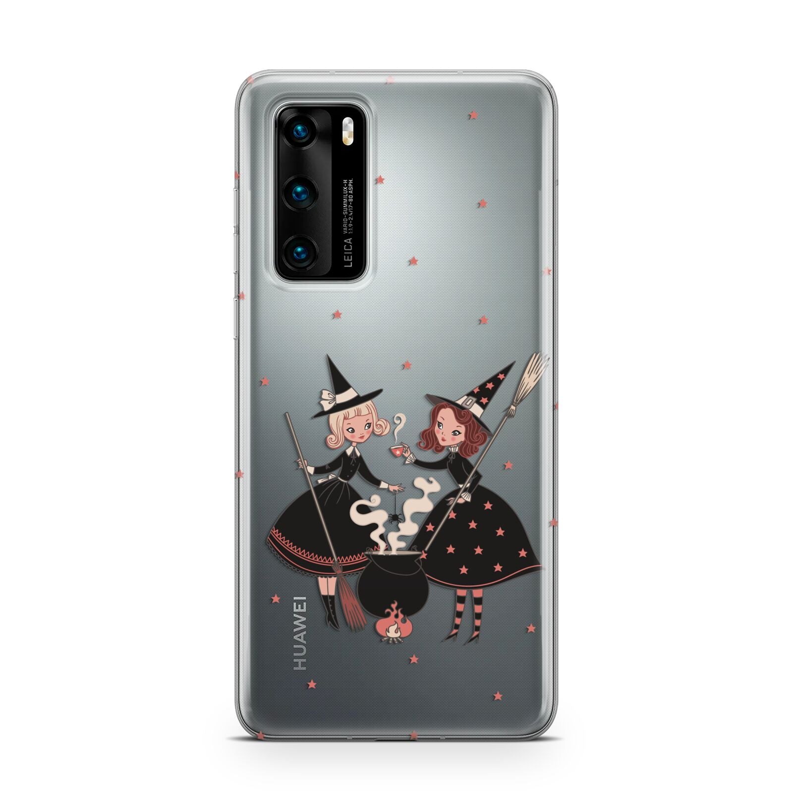 Cartoon Witch Girls Huawei P40 Phone Case