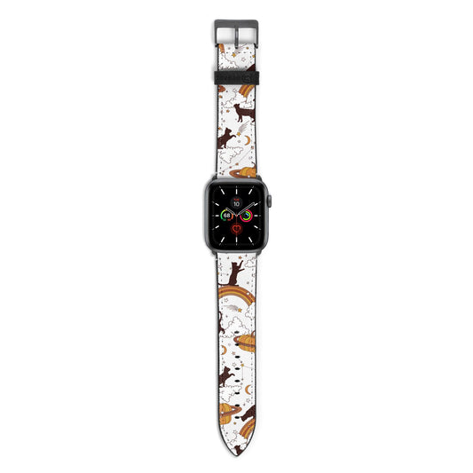 Cat Constellation Apple Watch Strap with Space Grey Hardware