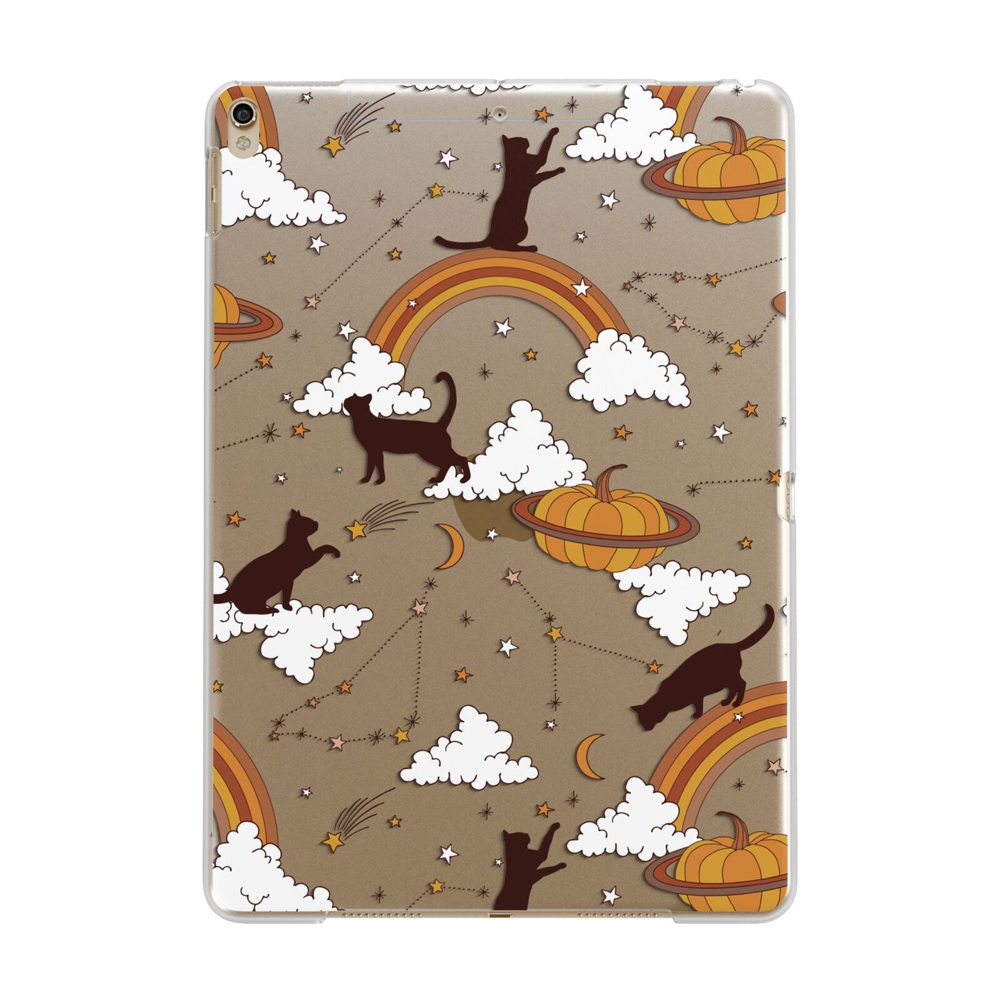 Cat Constellation Apple iPad Gold Case