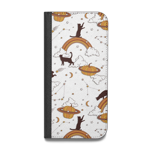 Cat Constellation Vegan Leather Flip iPhone Case