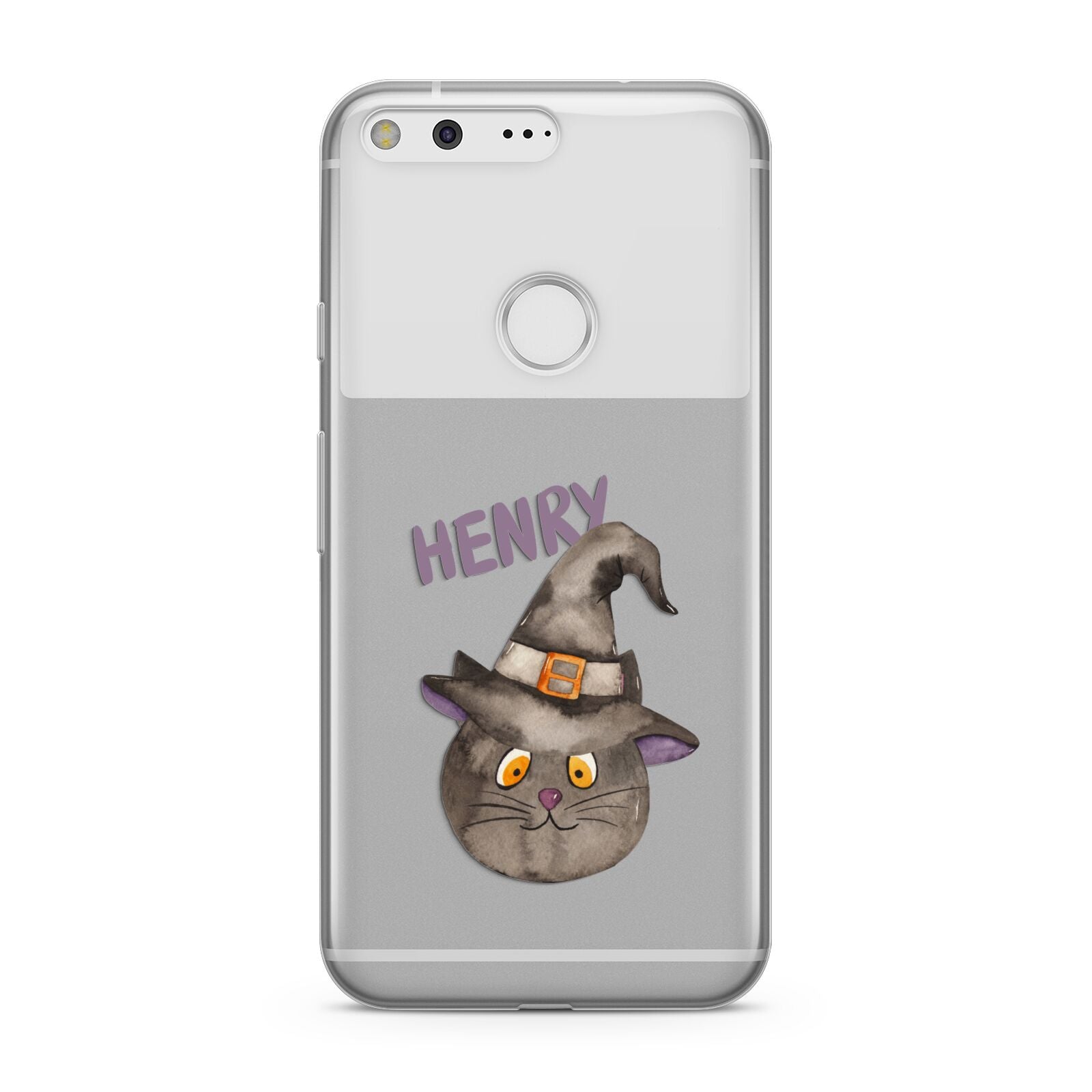 Cat in Witches Hat Custom Google Pixel Case