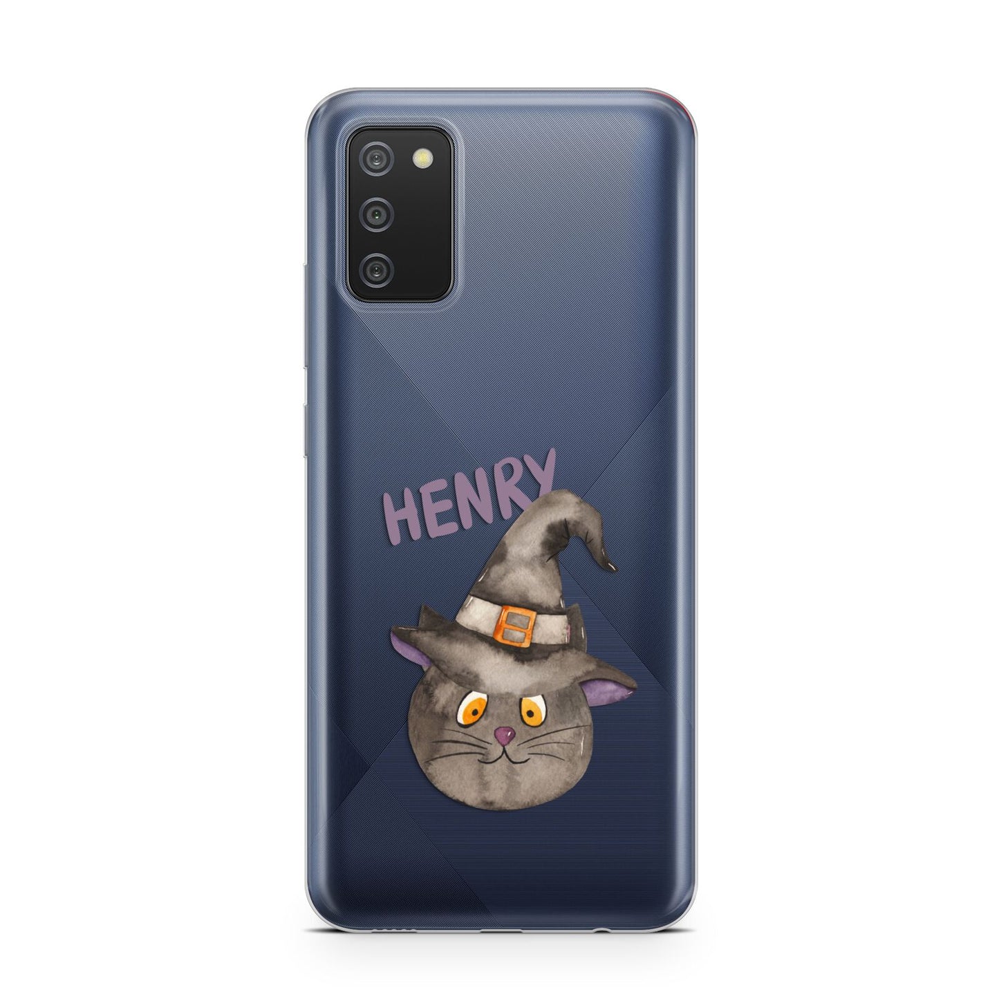 Cat in Witches Hat Custom Samsung A02s Case