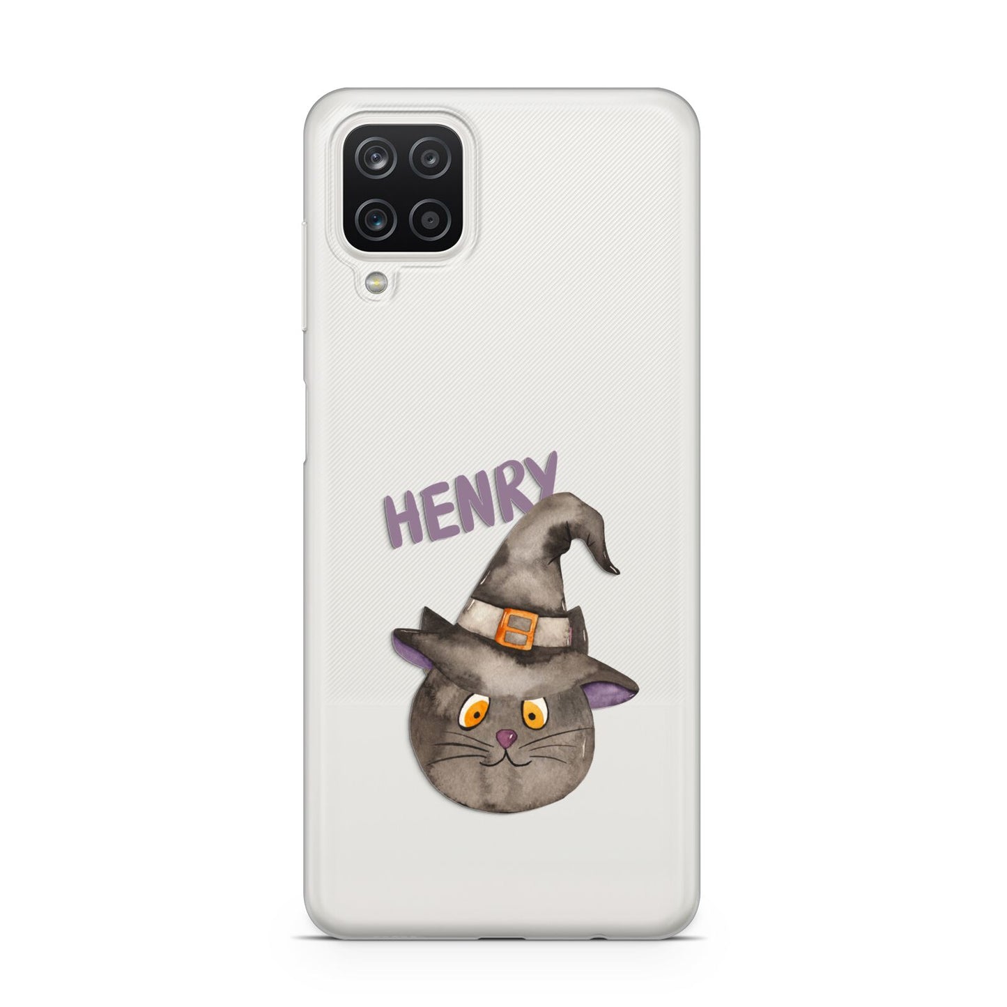 Cat in Witches Hat Custom Samsung A12 Case