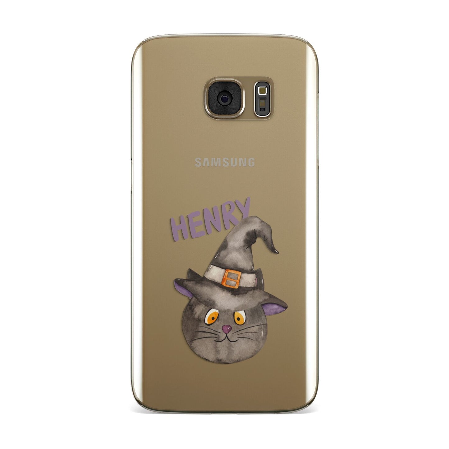 Cat in Witches Hat Custom Samsung Galaxy Case