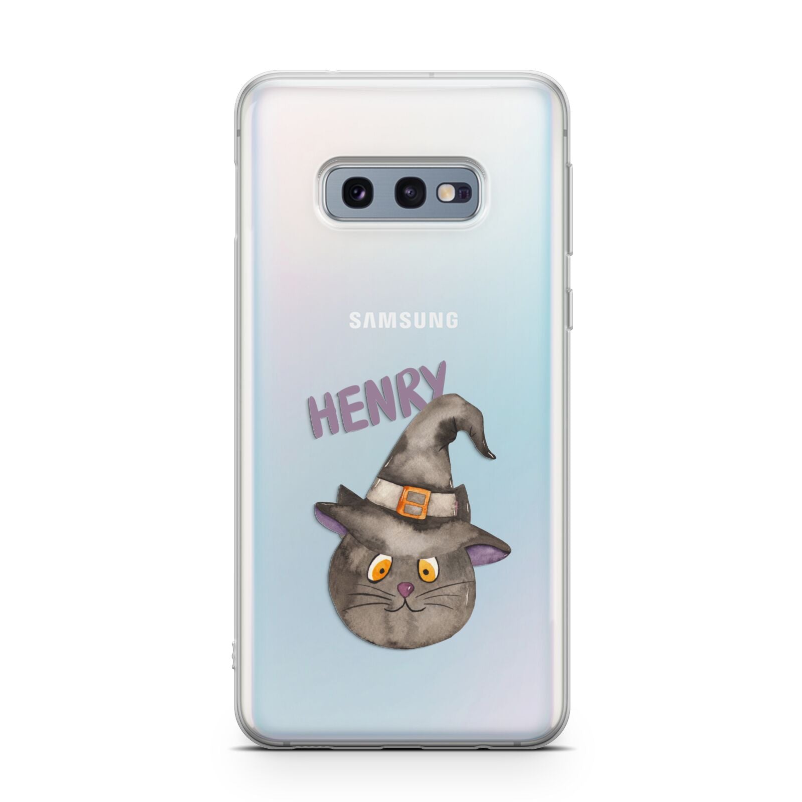 Cat in Witches Hat Custom Samsung Galaxy S10E Case