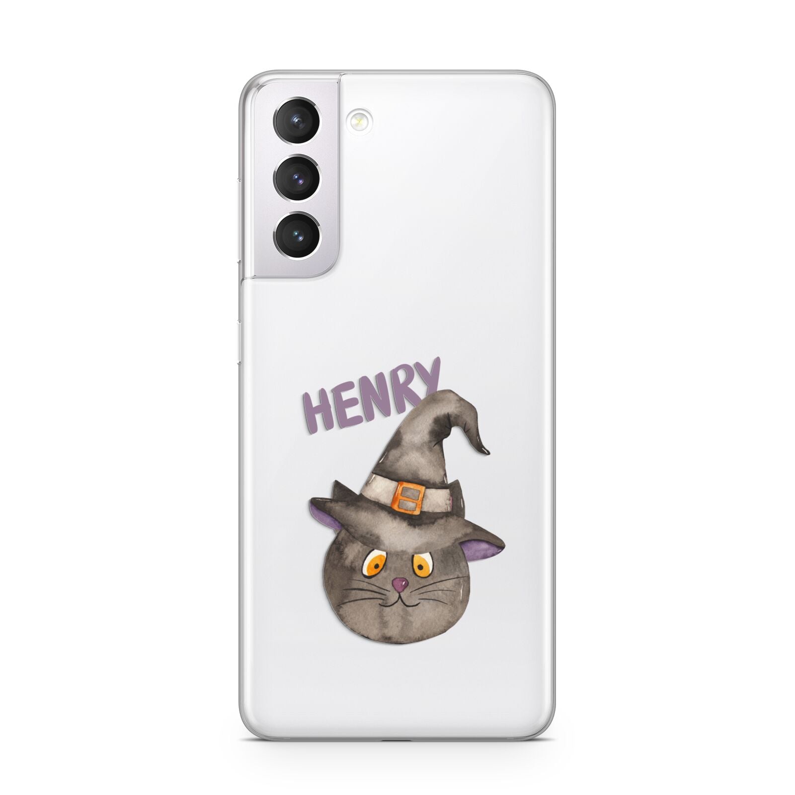 Cat in Witches Hat Custom Samsung S21 Case