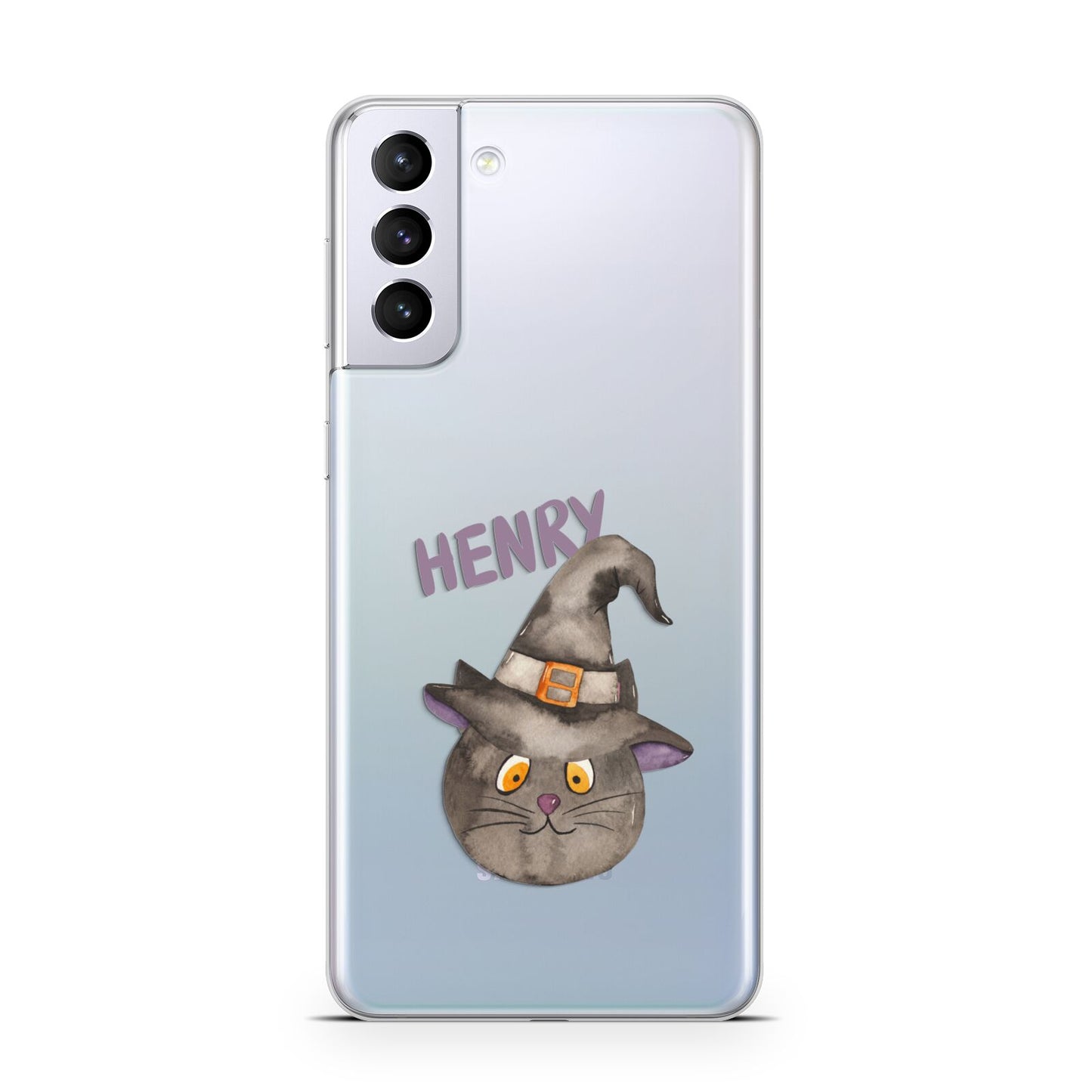 Cat in Witches Hat Custom Samsung S21 Plus Case