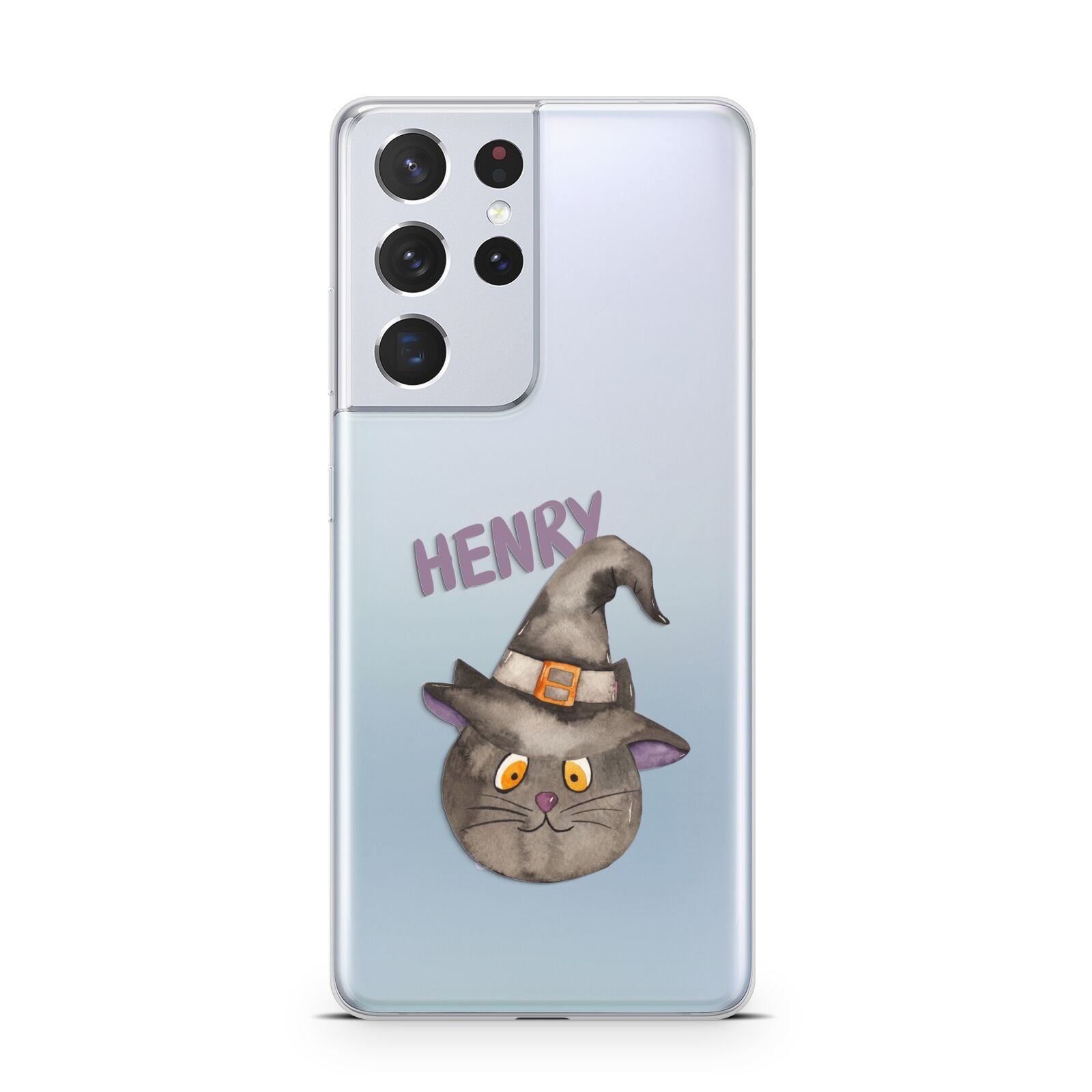 Cat in Witches Hat Custom Samsung S21 Ultra Case