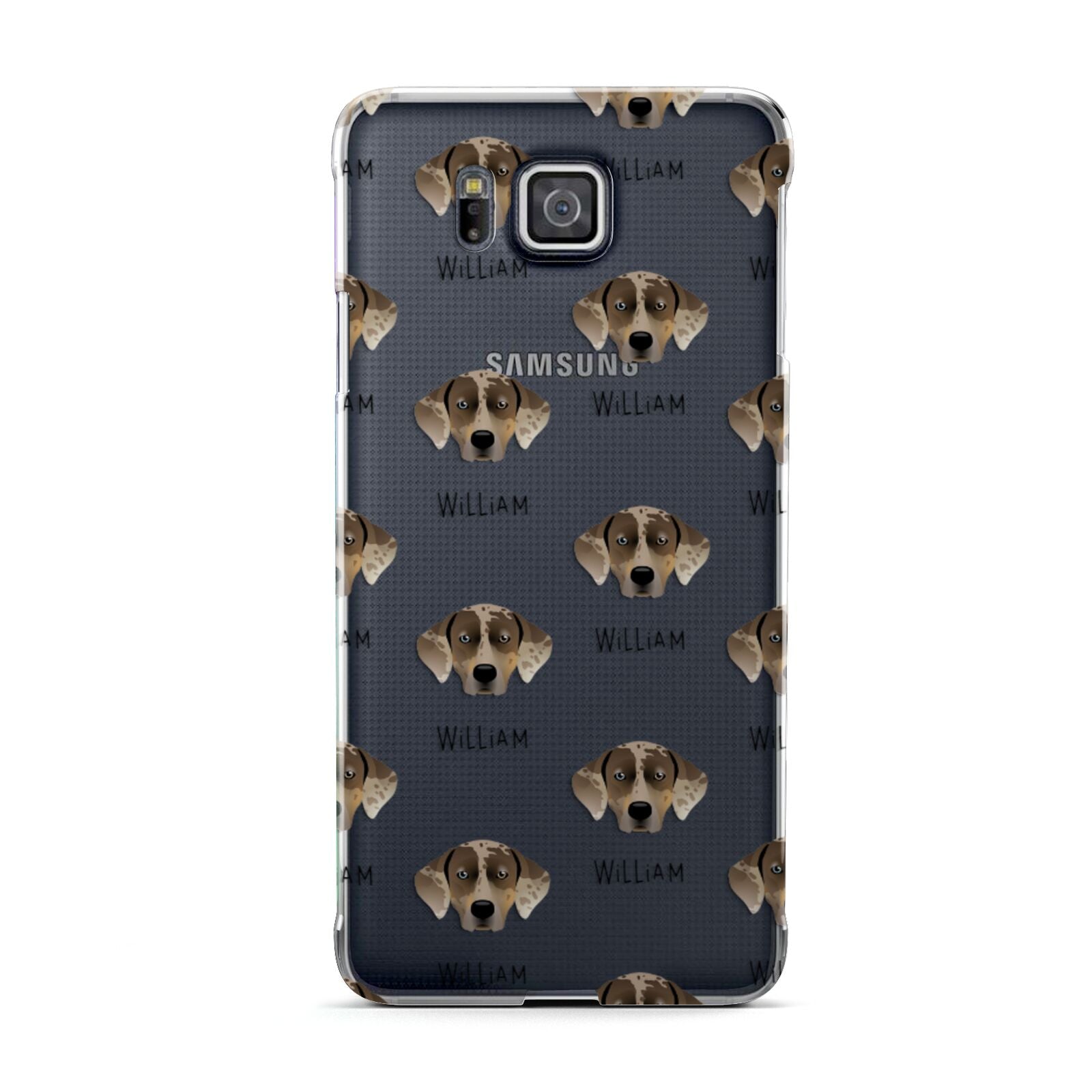 Catahoula Leopard Dog Icon with Name Samsung Galaxy Alpha Case