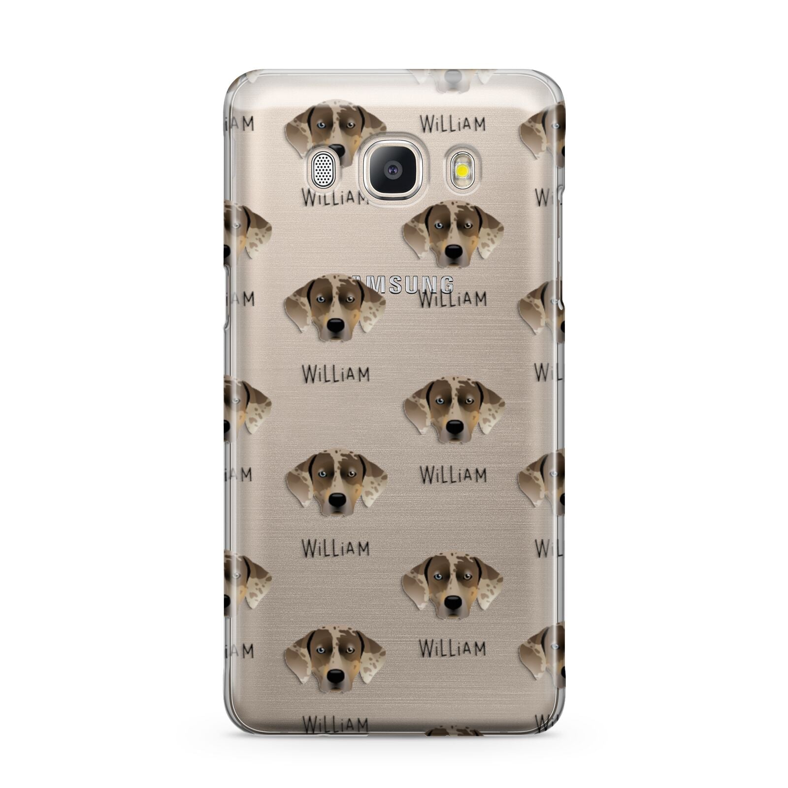 Catahoula Leopard Dog Icon with Name Samsung Galaxy J5 2016 Case