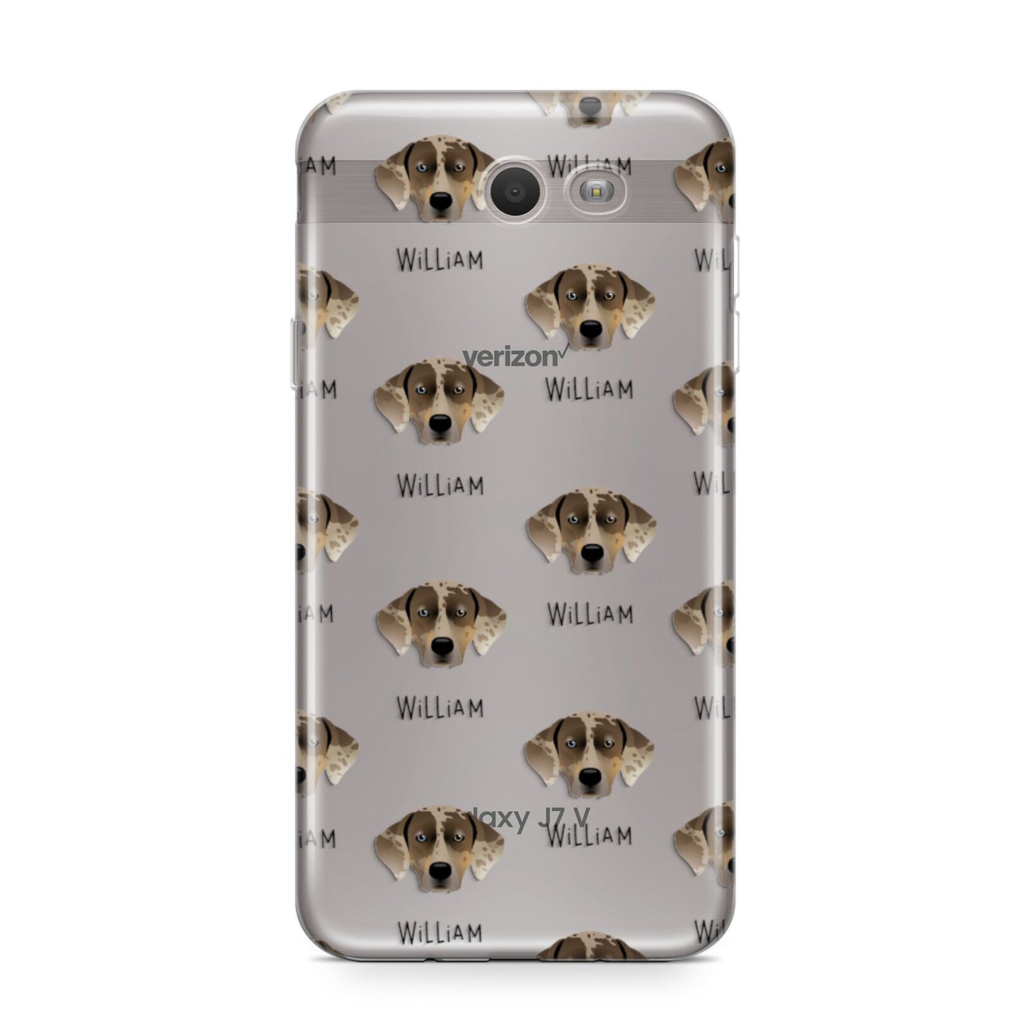 Catahoula Leopard Dog Icon with Name Samsung Galaxy J7 2017 Case