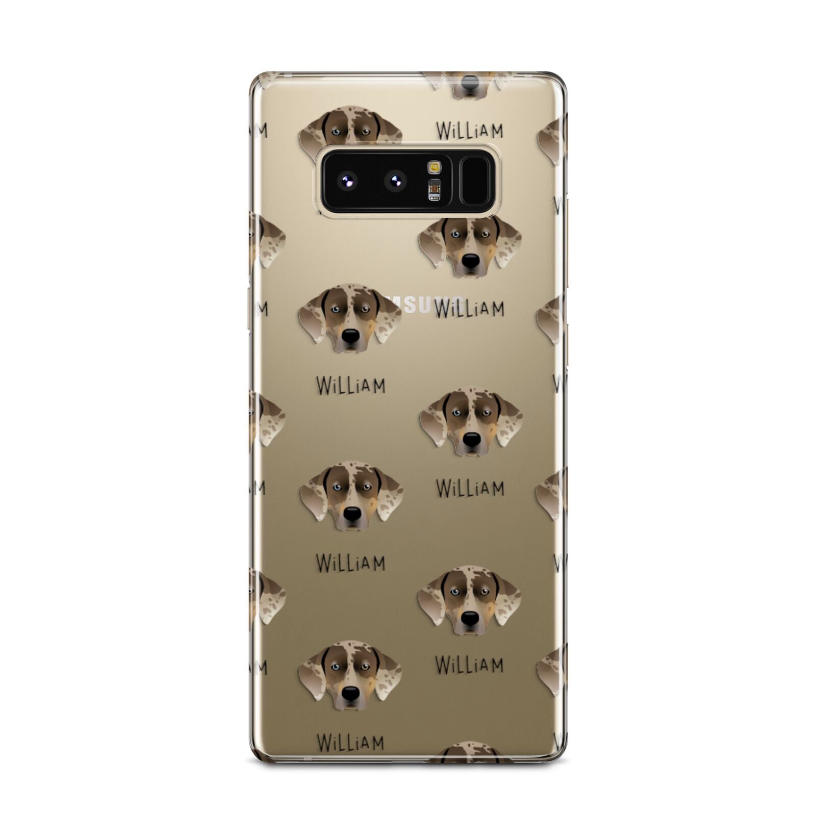 Catahoula Leopard Dog Icon with Name Samsung Galaxy Note 8 Case