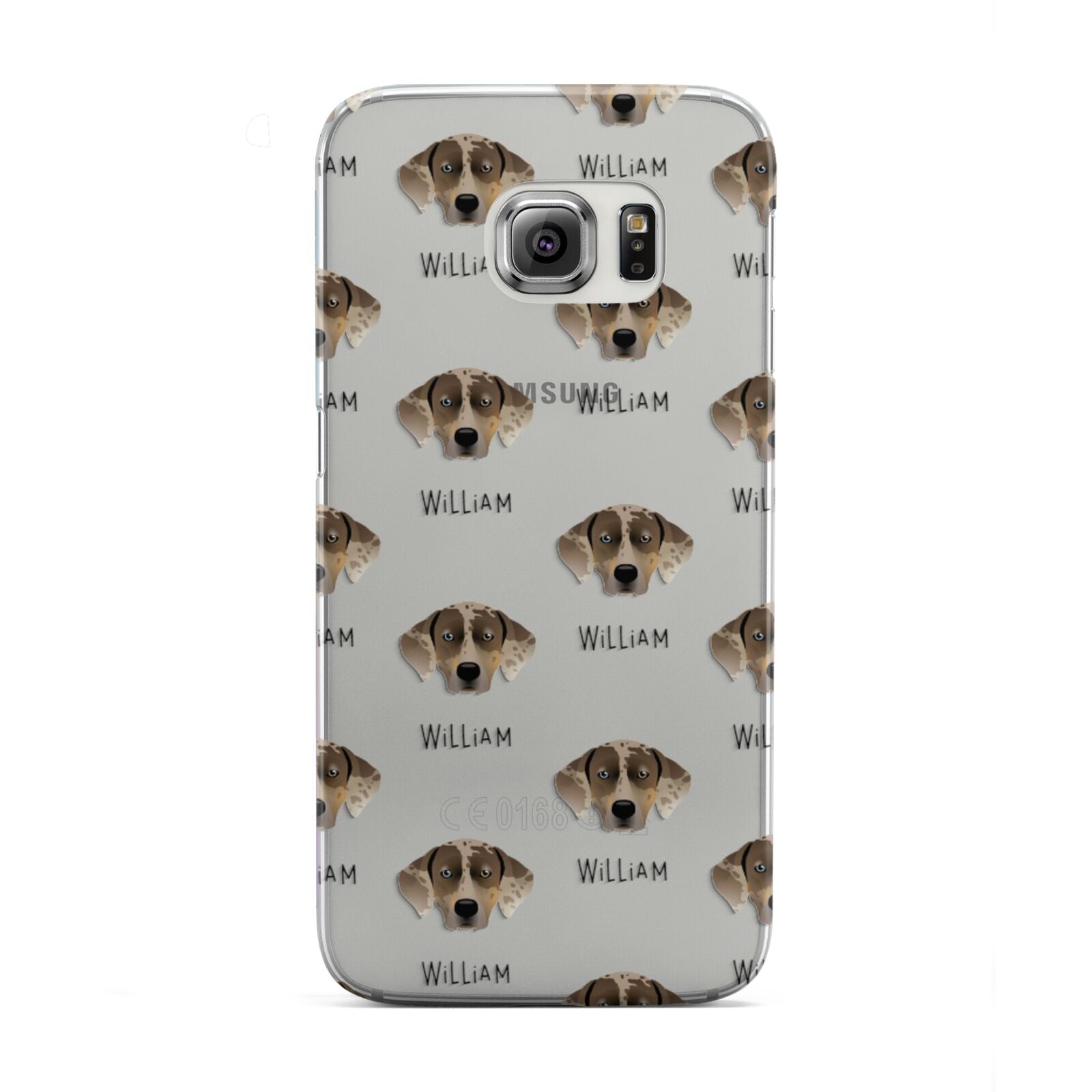 Catahoula Leopard Dog Icon with Name Samsung Galaxy S6 Edge Case
