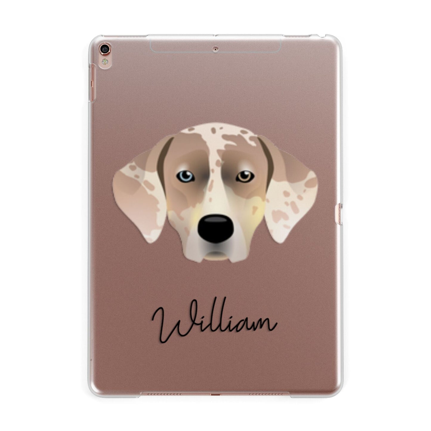 Catahoula Leopard Dog Personalised Apple iPad Rose Gold Case