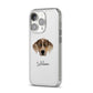 Catahoula Leopard Dog Personalised iPhone 14 Pro Clear Tough Case Silver Angled Image