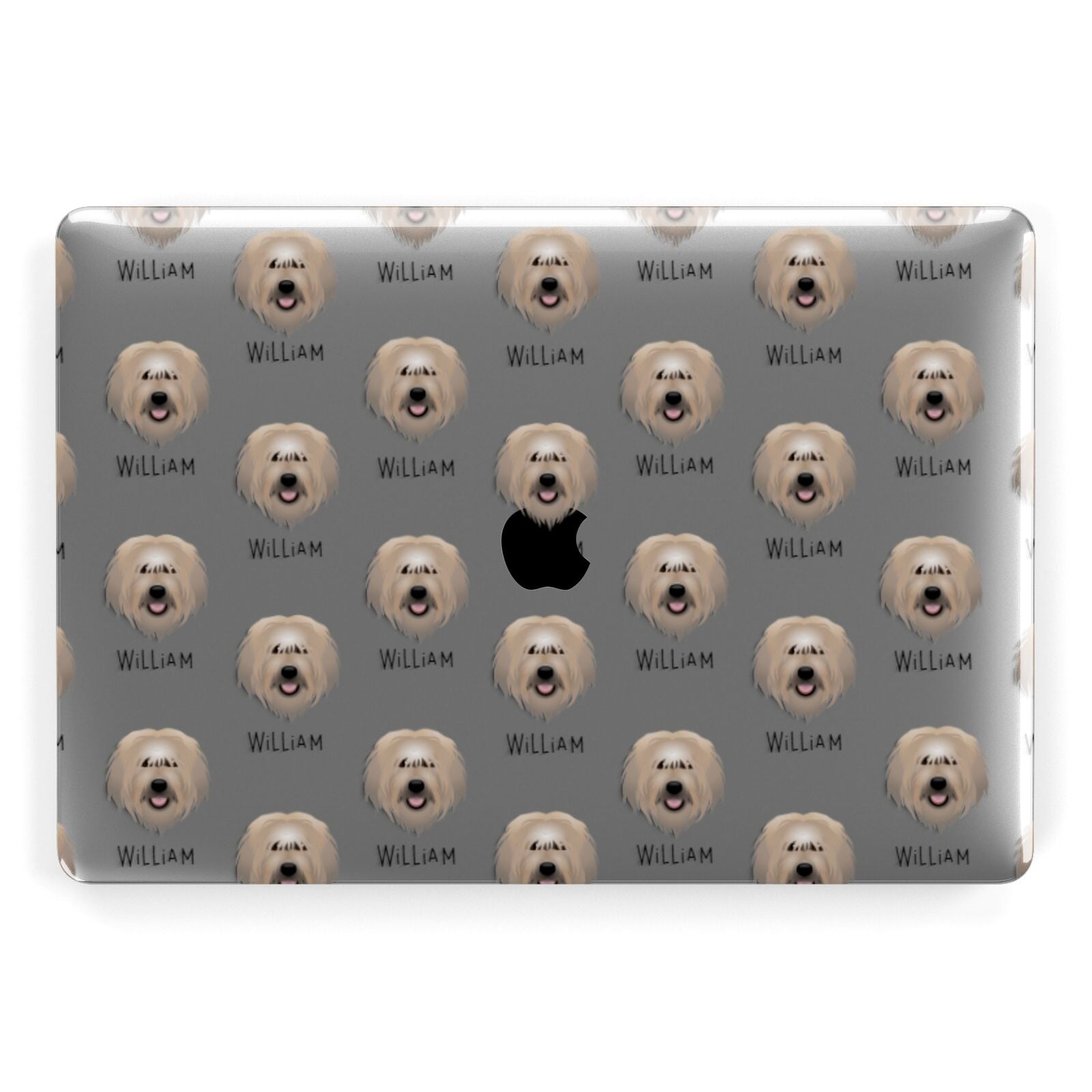 Catalan Sheepdog Icon with Name Apple MacBook Case