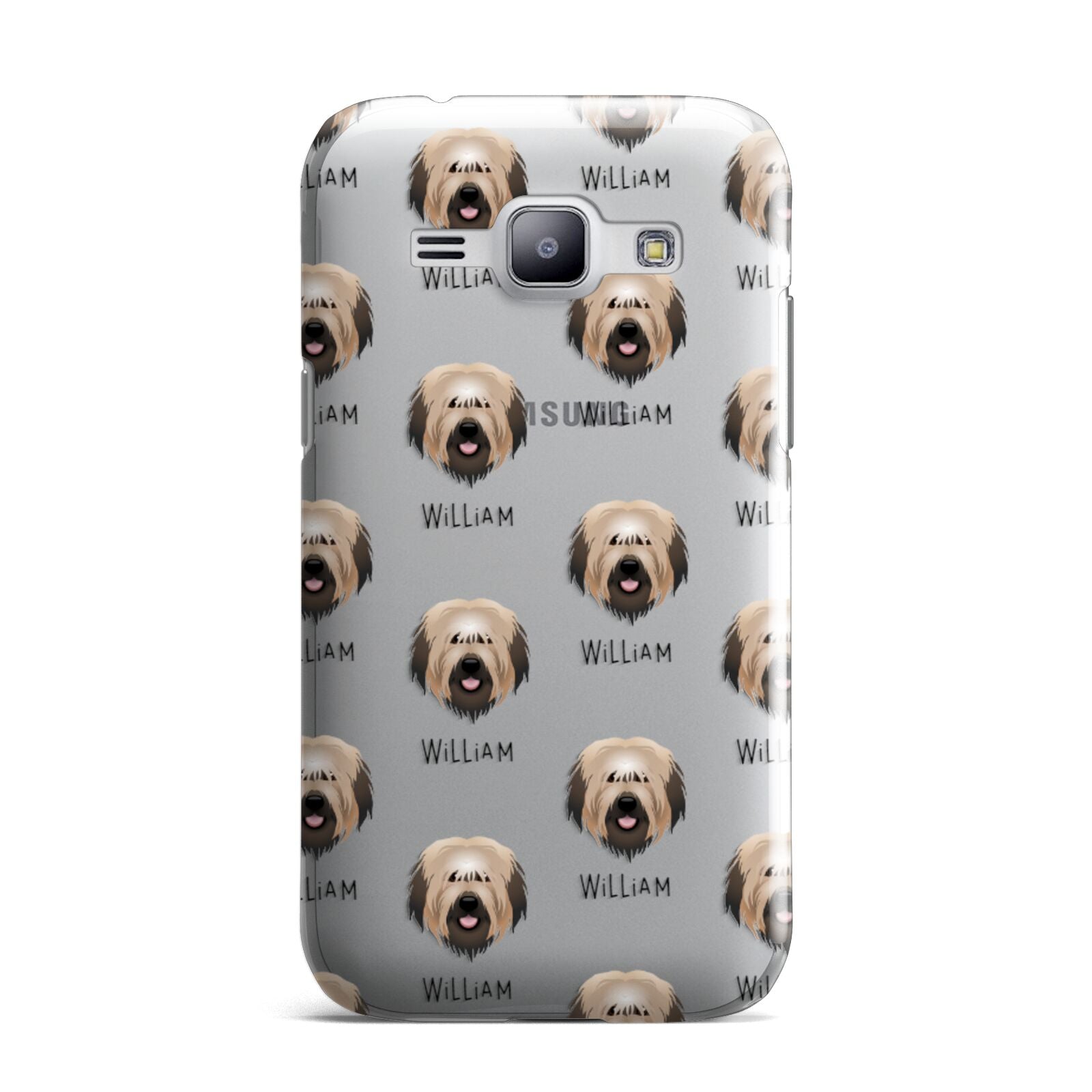 Catalan Sheepdog Icon with Name Samsung Galaxy J1 2015 Case