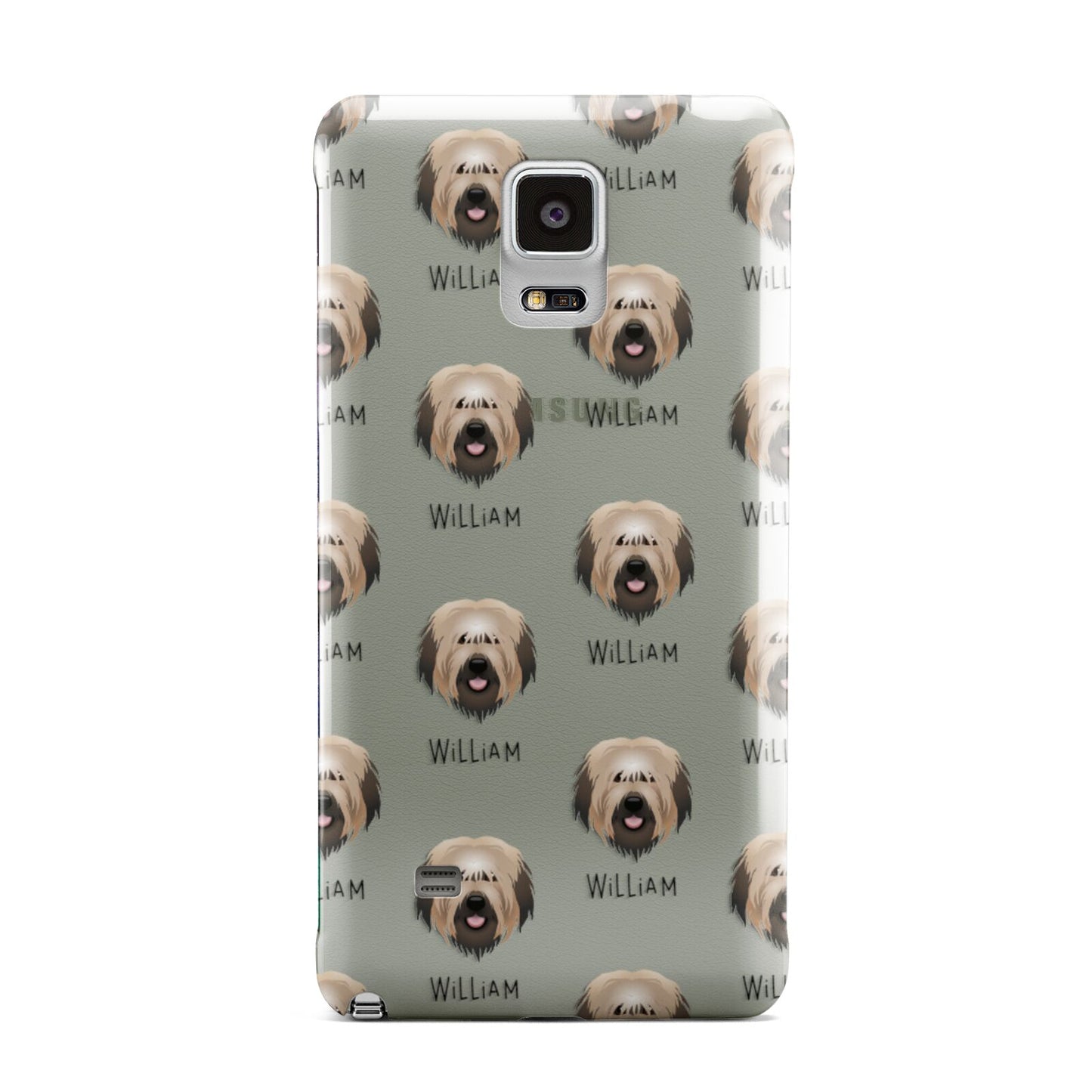 Catalan Sheepdog Icon with Name Samsung Galaxy Note 4 Case