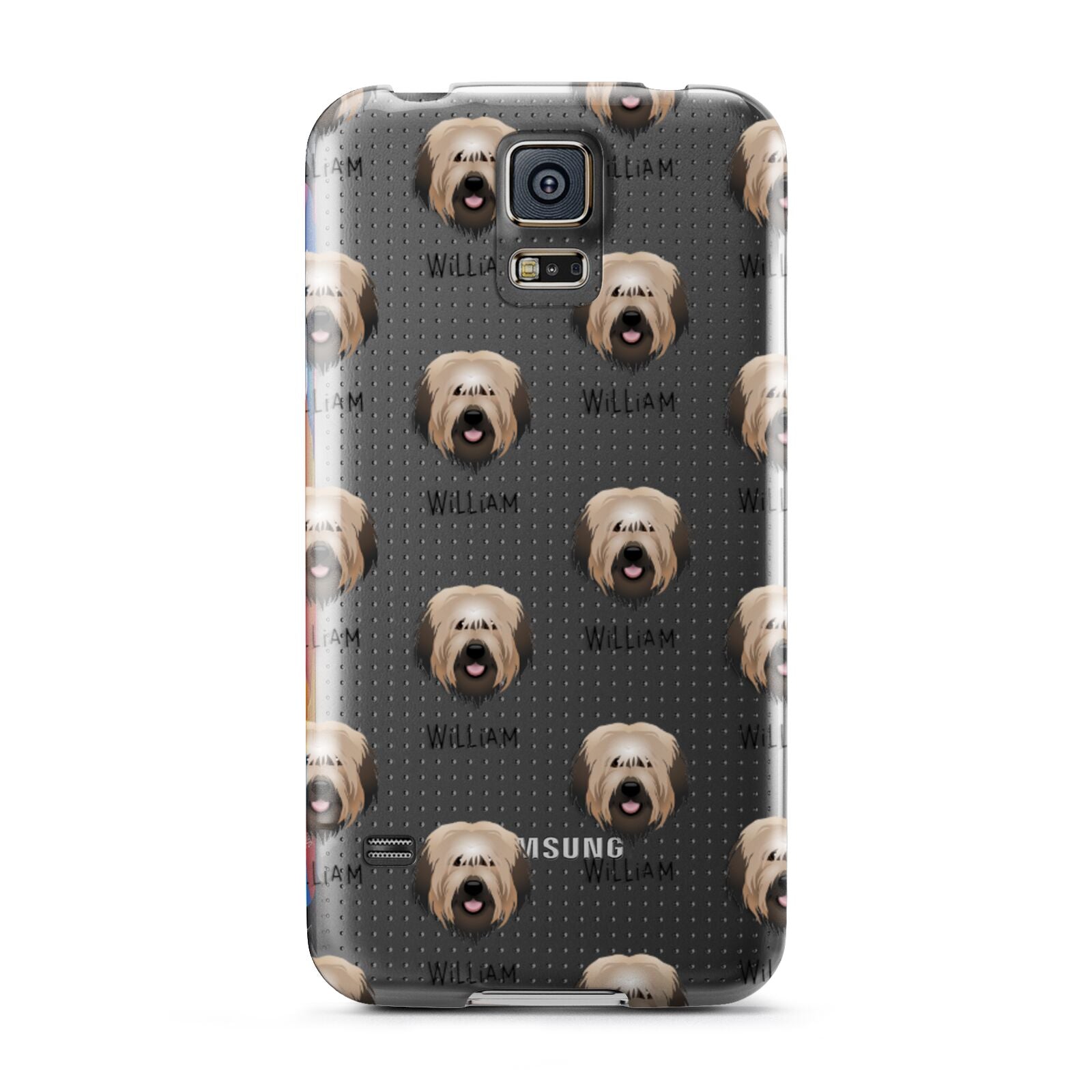 Catalan Sheepdog Icon with Name Samsung Galaxy S5 Case