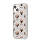 Catalan Sheepdog Icon with Name iPhone 14 Glitter Tough Case Starlight Angled Image