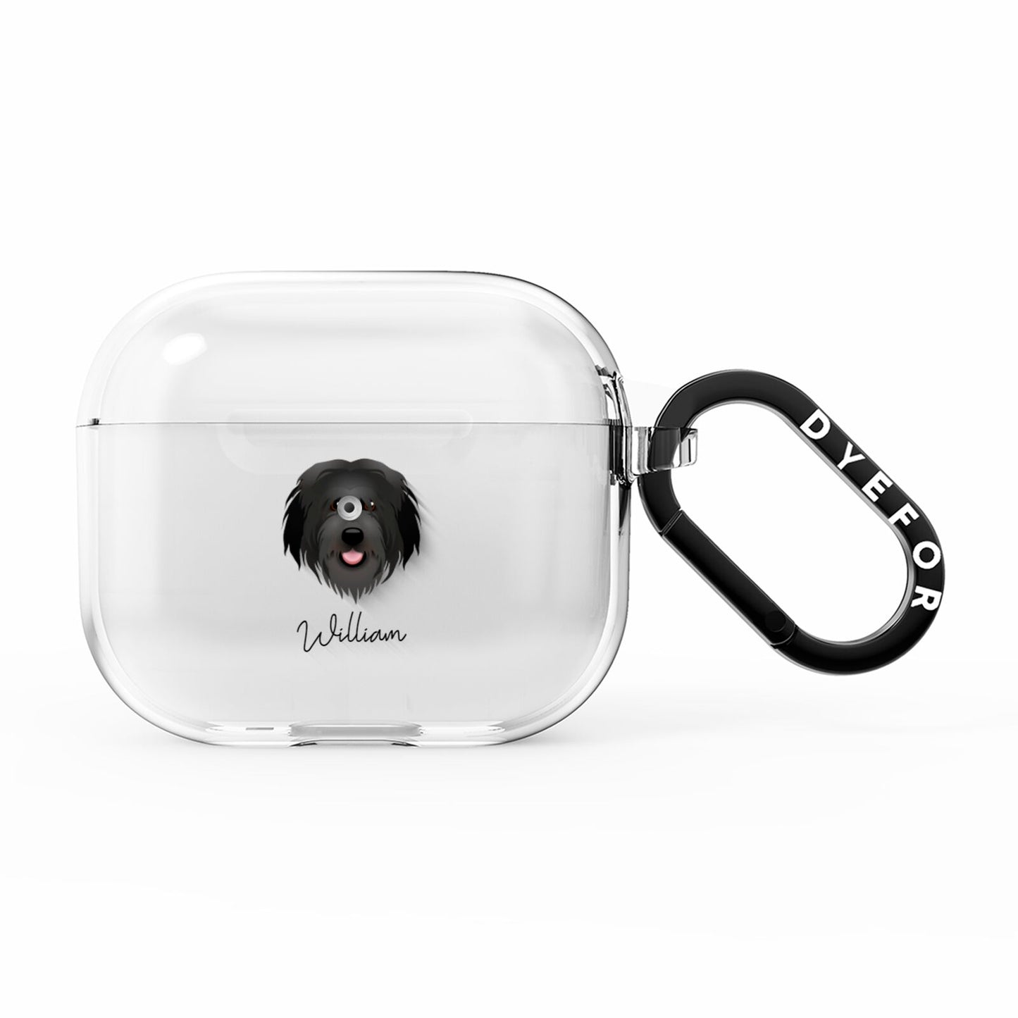 Catalan Sheepdog Personalised AirPods Clear Case 3rd Gen