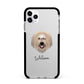 Catalan Sheepdog Personalised Apple iPhone 11 Pro Max in Silver with Black Impact Case