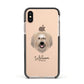 Catalan Sheepdog Personalised Apple iPhone Xs Impact Case Black Edge on Gold Phone