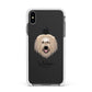 Catalan Sheepdog Personalised Apple iPhone Xs Max Impact Case White Edge on Black Phone