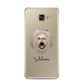Catalan Sheepdog Personalised Samsung Galaxy A3 2016 Case on gold phone
