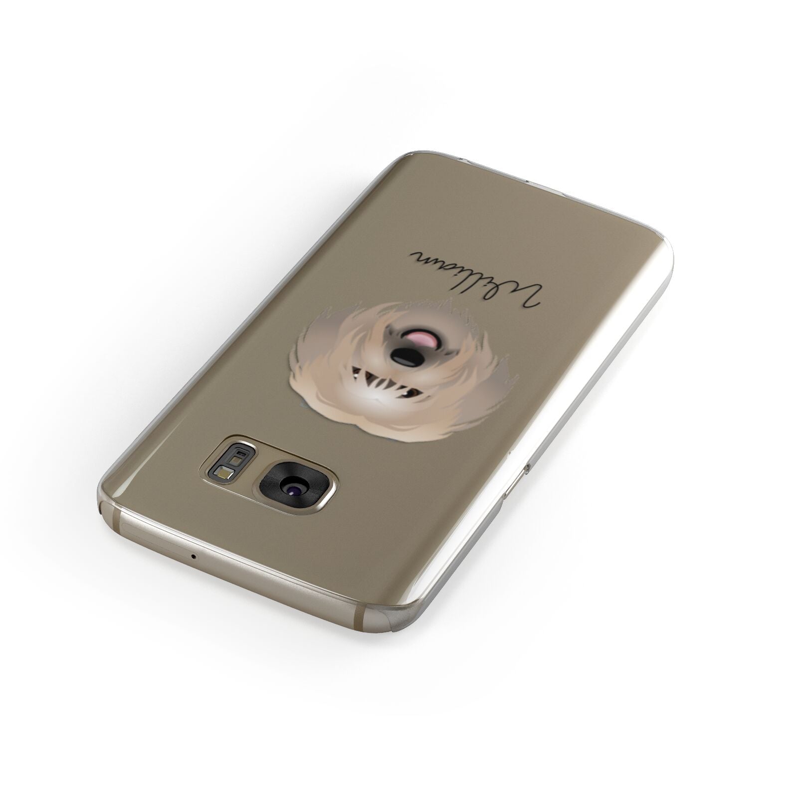 Catalan Sheepdog Personalised Samsung Galaxy Case Front Close Up