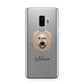 Catalan Sheepdog Personalised Samsung Galaxy S9 Plus Case on Silver phone